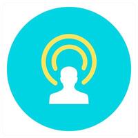 Medidation and exercise icon concept vector