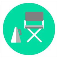 Director Chair and chair icon concept vector