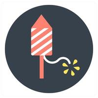 Fire Cracker and diwali icon concept vector