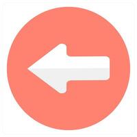 Left Arrow and way icon concept vector