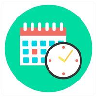 Schedule and day icon concept vector