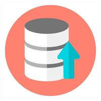 Upload Database and upload icon concept vector