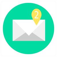 Mail Notification and message notification icon concept vector