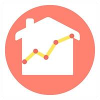 Home Statistics and home icon concept vector