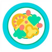 Dish and hotel icon concept vector