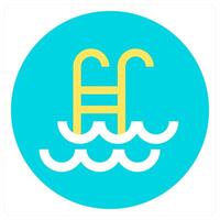 Swimming Pool and pool icon concept vector