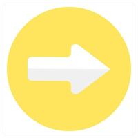 Right Arrow and right turn icon concept vector
