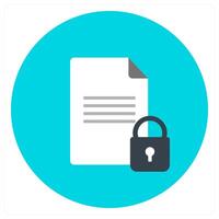 Document Security and file icon concept vector