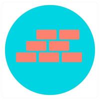 Bricks and wall icon concept vector