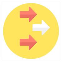 Direction and pin icon concept vector
