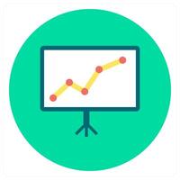 Board Analysis and flip icon concept vector