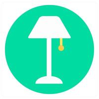 Table Lamp and lamp icon concept vector