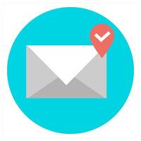 Mail Location and letter icon concept vector
