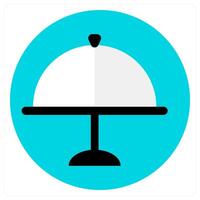 Dish and hotel icon concept vector