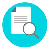 Search Content and glass icon concept vector