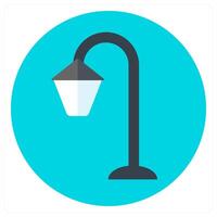 Street Lamp and poles icon concept vector