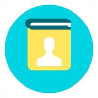 Contact Book and book icon concept vector