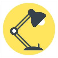 Study Lamp and lamp icon concept vector