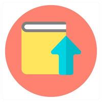 Upload Book and book icon concept vector