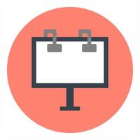 Easel Board and graphic icon concept vector