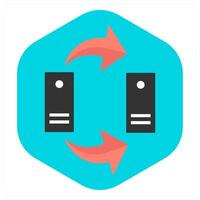 Data Transfer and data icon concept vector