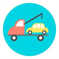 Towing Car and car icon concept vector