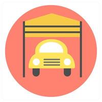 Garage and car icon concept vector