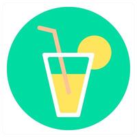 Lemon Juice and fresh icon concept vector