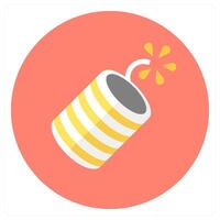 Cracker and diwali icon concept vector