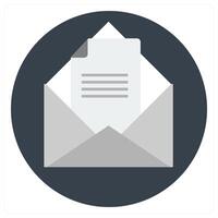 Open Mail and mails icon concept vector