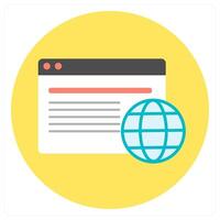 Global Webpage and internet icon concept vector