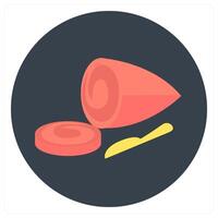 Chicken Slice and meal icon concept vector