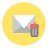 Trash Mail and mail icon concept vector