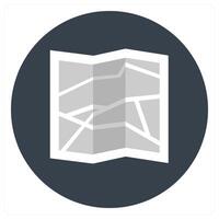 Map and pointer icon concept vector