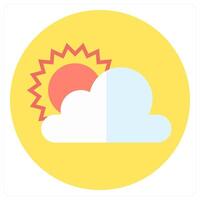Cloudy Day and day icon concept vector