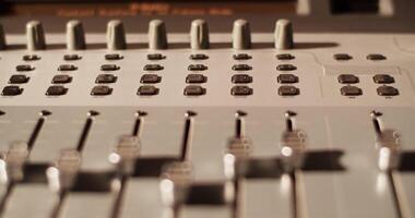 Controls of soundboard in studio video