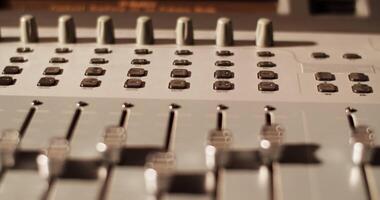 Controls of soundboard in studio video