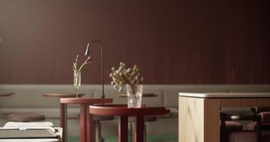 Small round bar tables decorated with flowers video