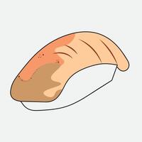 Aburi Salmon sushi flat style illustration vector