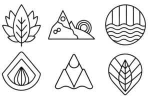 Nature-inspired abstract art line art modern illustration inspiration vector
