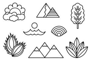 Nature-inspired abstract art line art vibrant illustration techniques vector