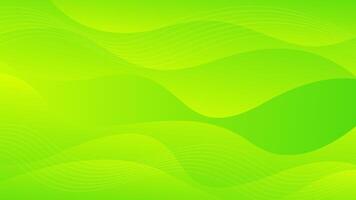 Abstract green Curve background, Green gradient dynamic wallpaper with wave shapes vector