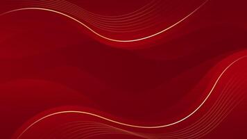 Abstract red luxury wave background with gold lines. Elegant gradient modern wallpapers vector