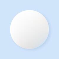 Round paper . Empty white paper plate. round plate Illustration on white background. vector