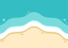 Sea waves and sandy tropical beach, summertime. Beach layer color background. vector