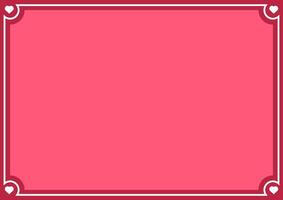 Heart frame. Valentine background with pink hearts. Paper style realistic valentines day card design. free space for text. copy space. vector
