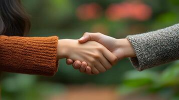 A business consultant shaking hands with a satisfied client after a successful project completion in an office setting, negotiation, partnership, success, client satisfaction, professionalism, photo