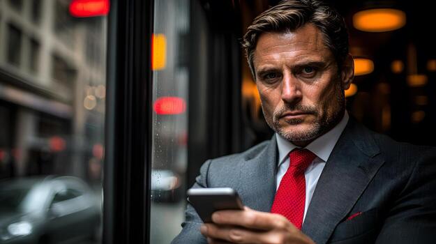 Businessperson using a smartphone to catch up on emails while commuting to work in a carpool photo
