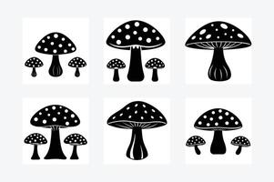 Mushroom Set Design vector