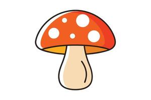 Orange Mushroom Color Design vector